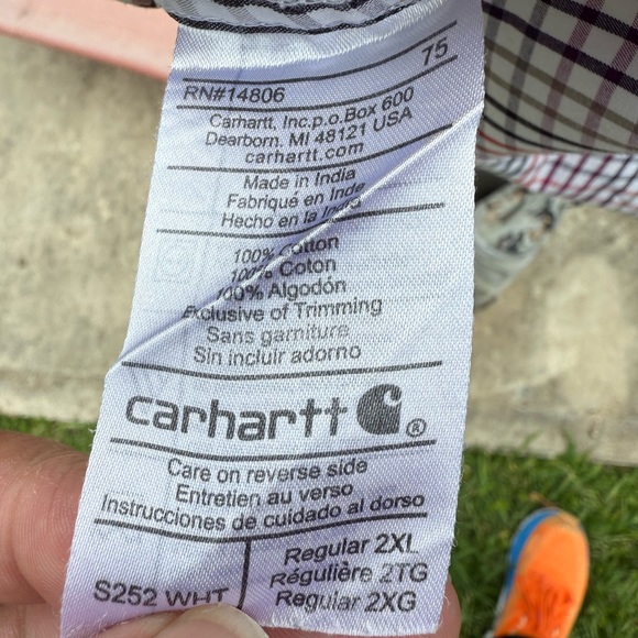 Men’s Carhartt Longsleeve Button Down Shirt Sz XXL in great condition - Picture 7 of 8